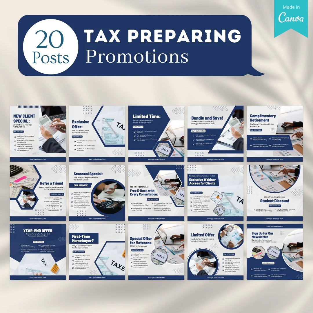 200 Tax Preparing - Social Media Templates