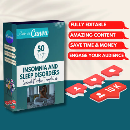 50 Insomnia and sleep disorders Posts - Social Media Templates