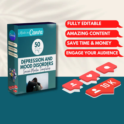 50 Depression and mood disorders - Social Media Templates