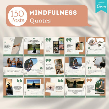 400 Mindfulness Posts - Social Media Templates