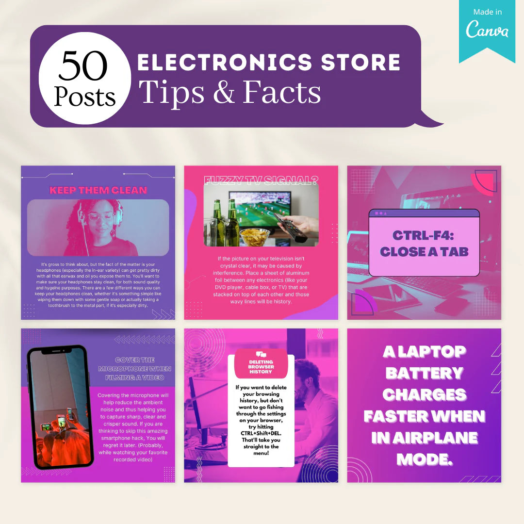 200 Electronics Store Posts - Social Media Templates