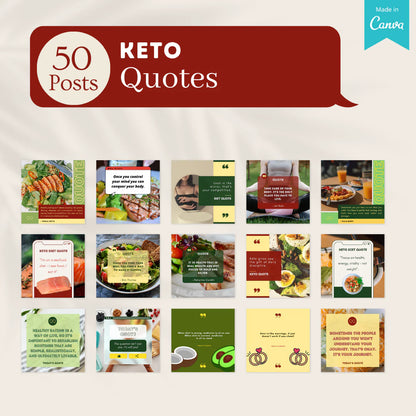 200 Keto Posts - Social Media Templates