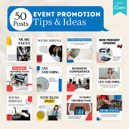 200 Event Promotion Posts - Social Media Templates