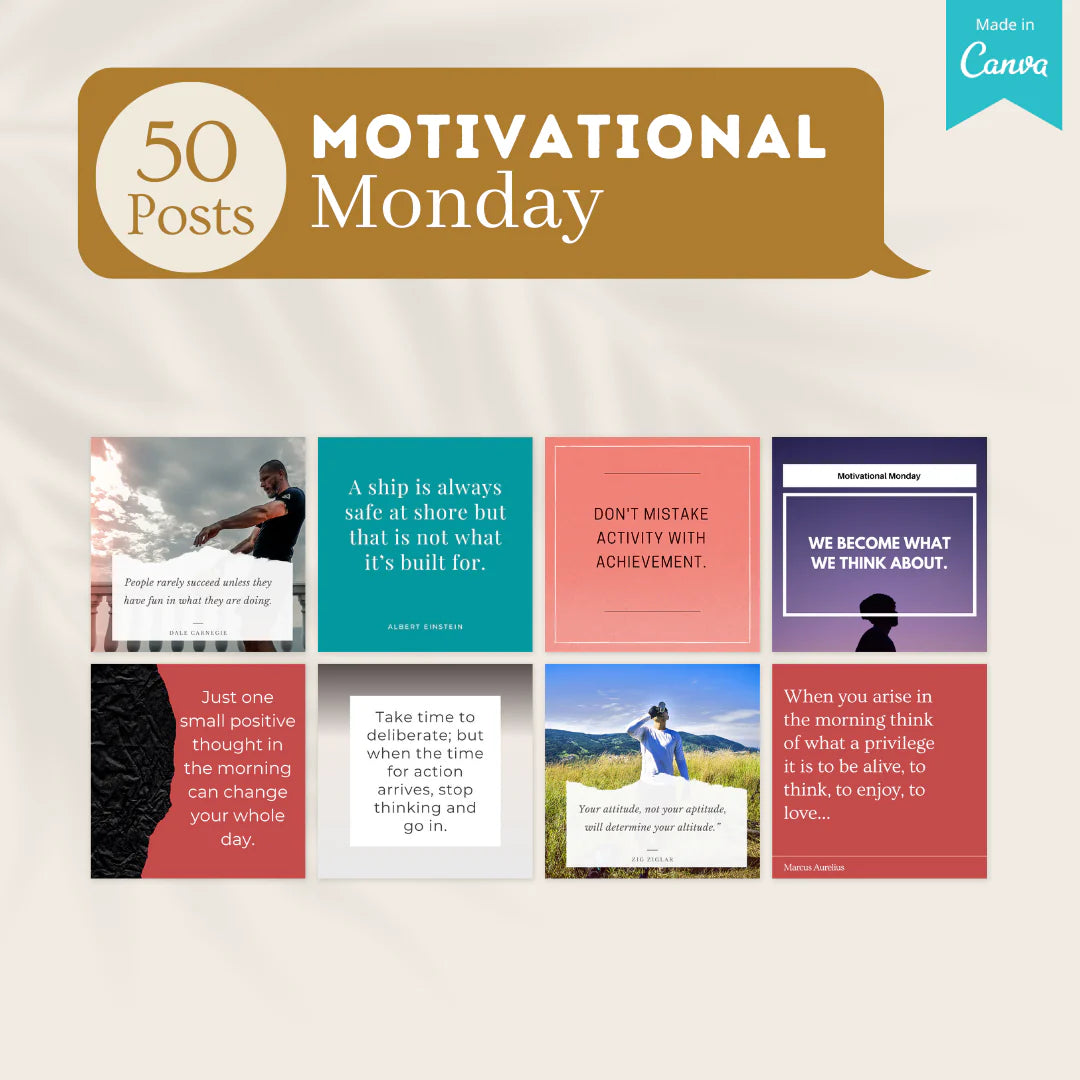 400 motivational posts - Social Media Templates