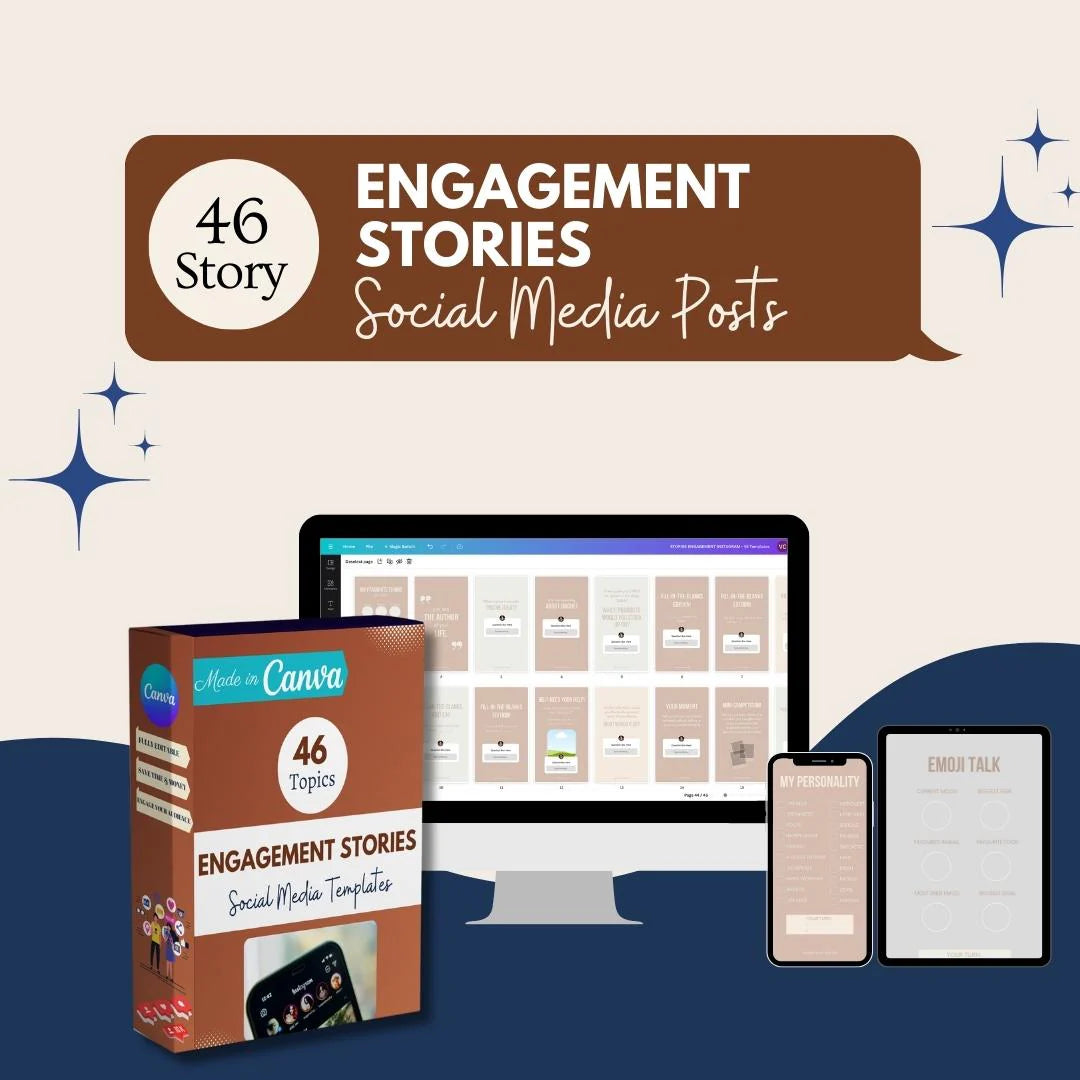 46 STORIES ENGAGEMENT INSTAGRAM - Social Media Templates