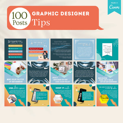 300 Graphic Designer Posts - Social Media Templates