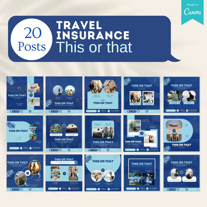 220 Travel Insurance Canva Templates