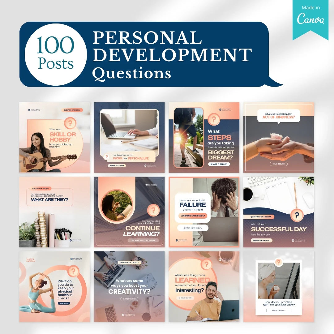 Personal Development Bundle -Social Media Templates