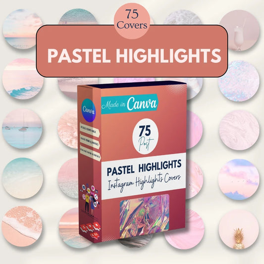 Pastel Instagram Highlight - 75 Template Covers