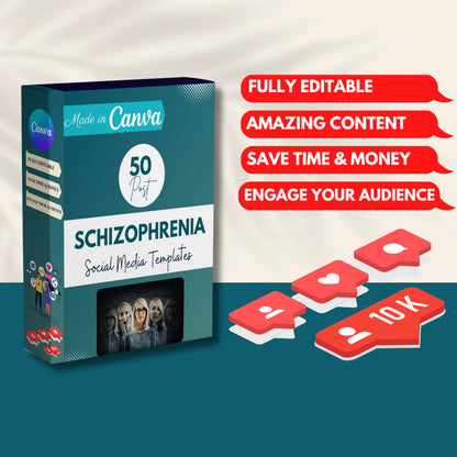 50 Schizophrenia - Social Media Templates