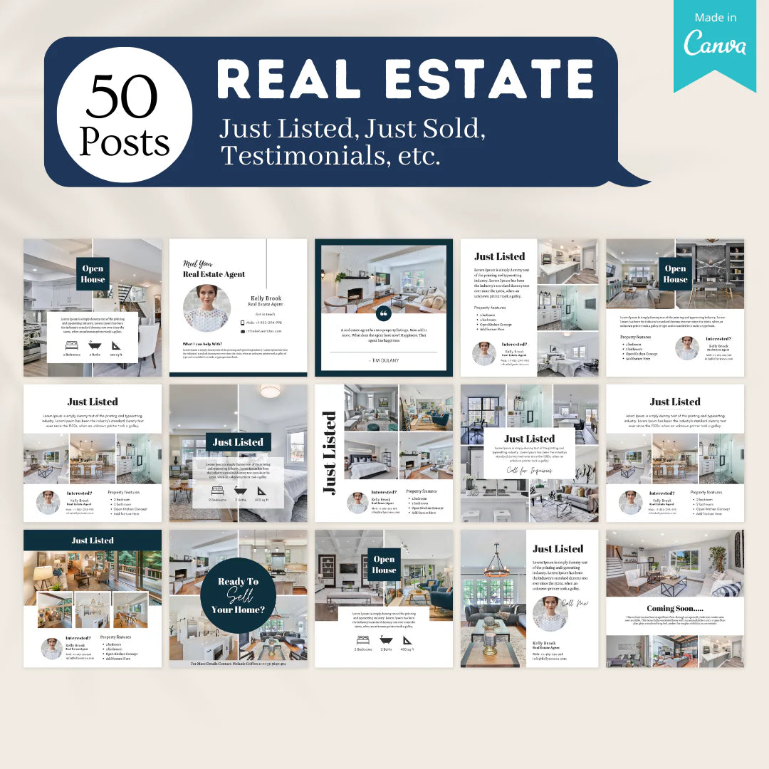 300 Real Estate Posts - Social Media Templates