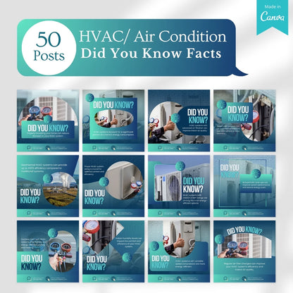 410 HVAC/Air Conditioning - Social Media Canva Templates