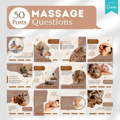 500 Massage Center - Social Media Canva Templates