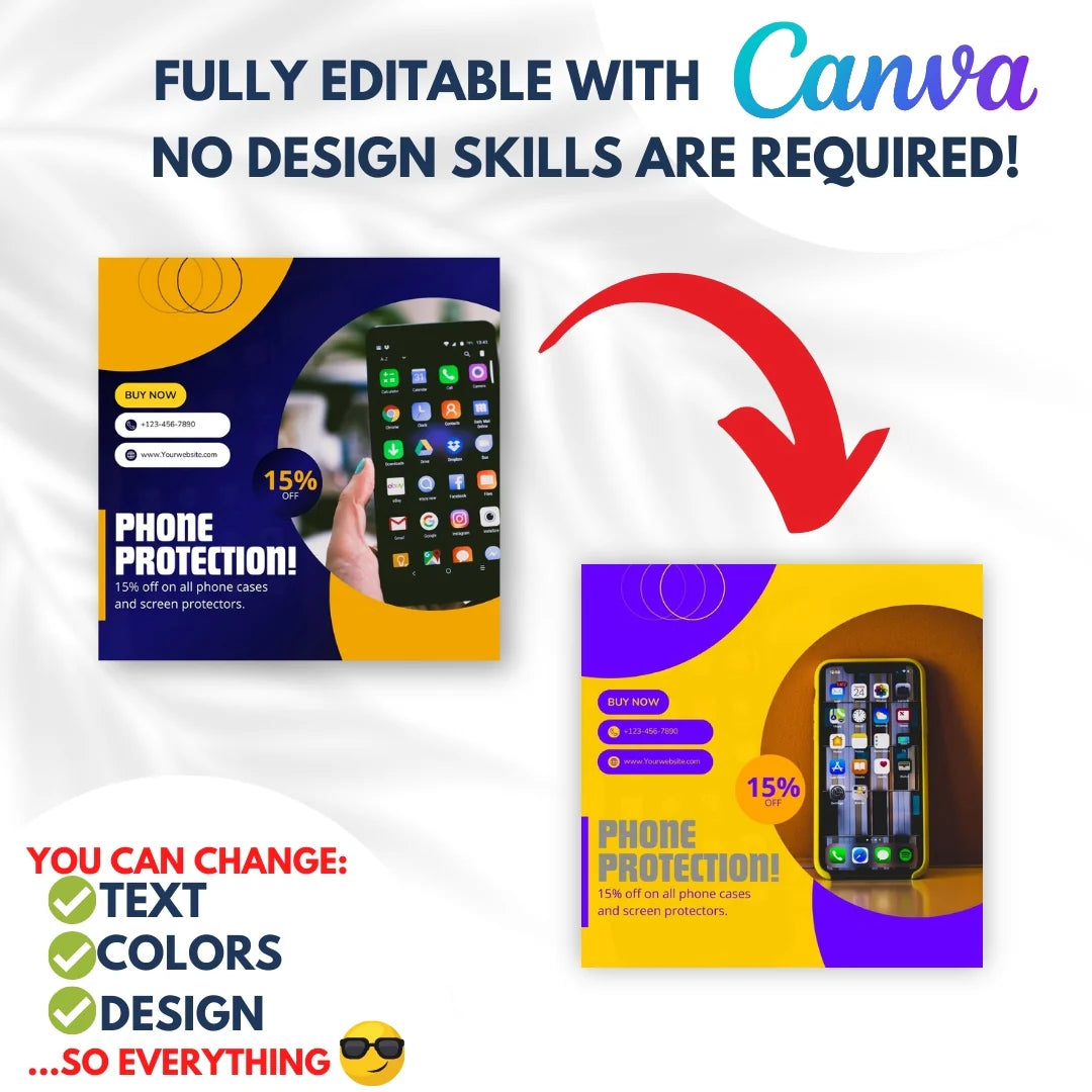 70 Phone Shop Promotion Canva Templates