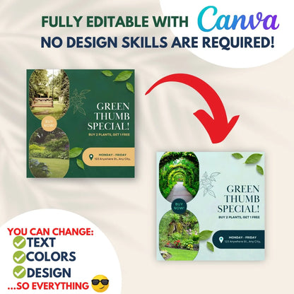 70 Garden Shop/Landscaping Promotion Canva Templates