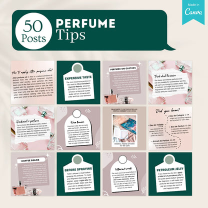 200 Perfume Posts - Social Media Canva Templates