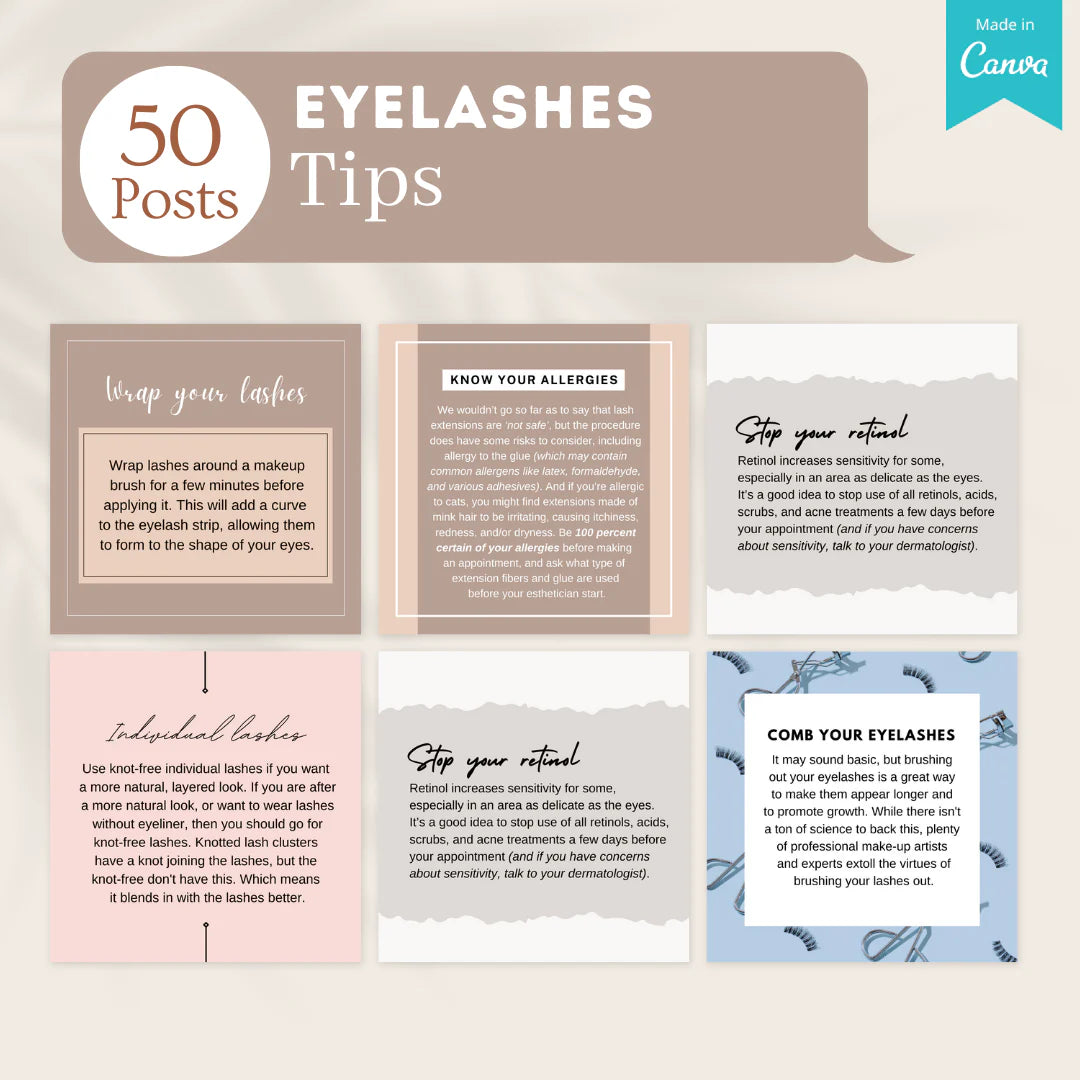 200 Eyelashes Posts - Social Media Templates