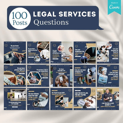 500 Legal Services Posts - Social Media Templates