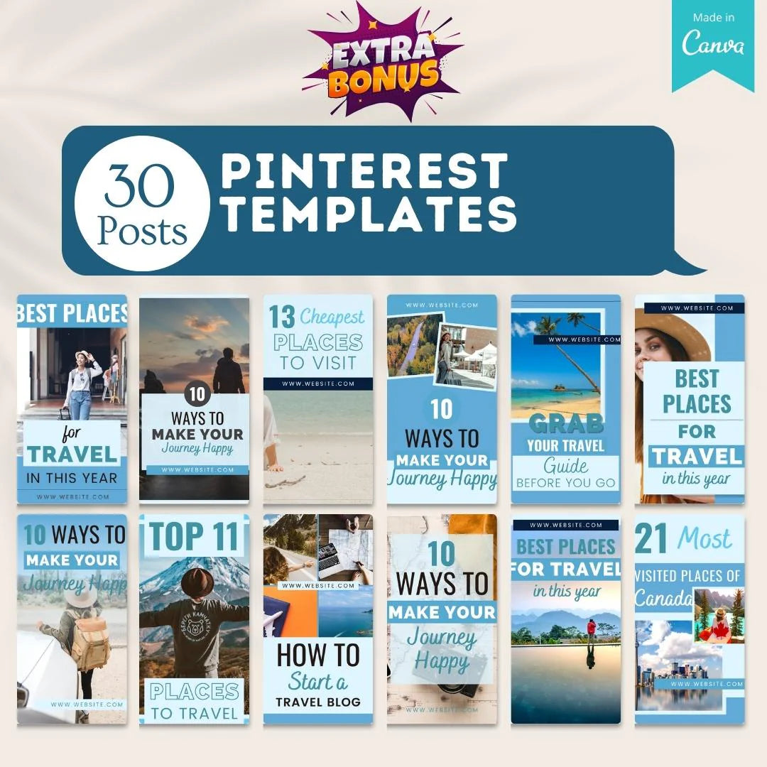 160 Travel Posts (vol. 2) -Social Media Templates