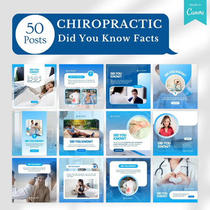 480 Chiropractic Posts - Social Media Canva Templates