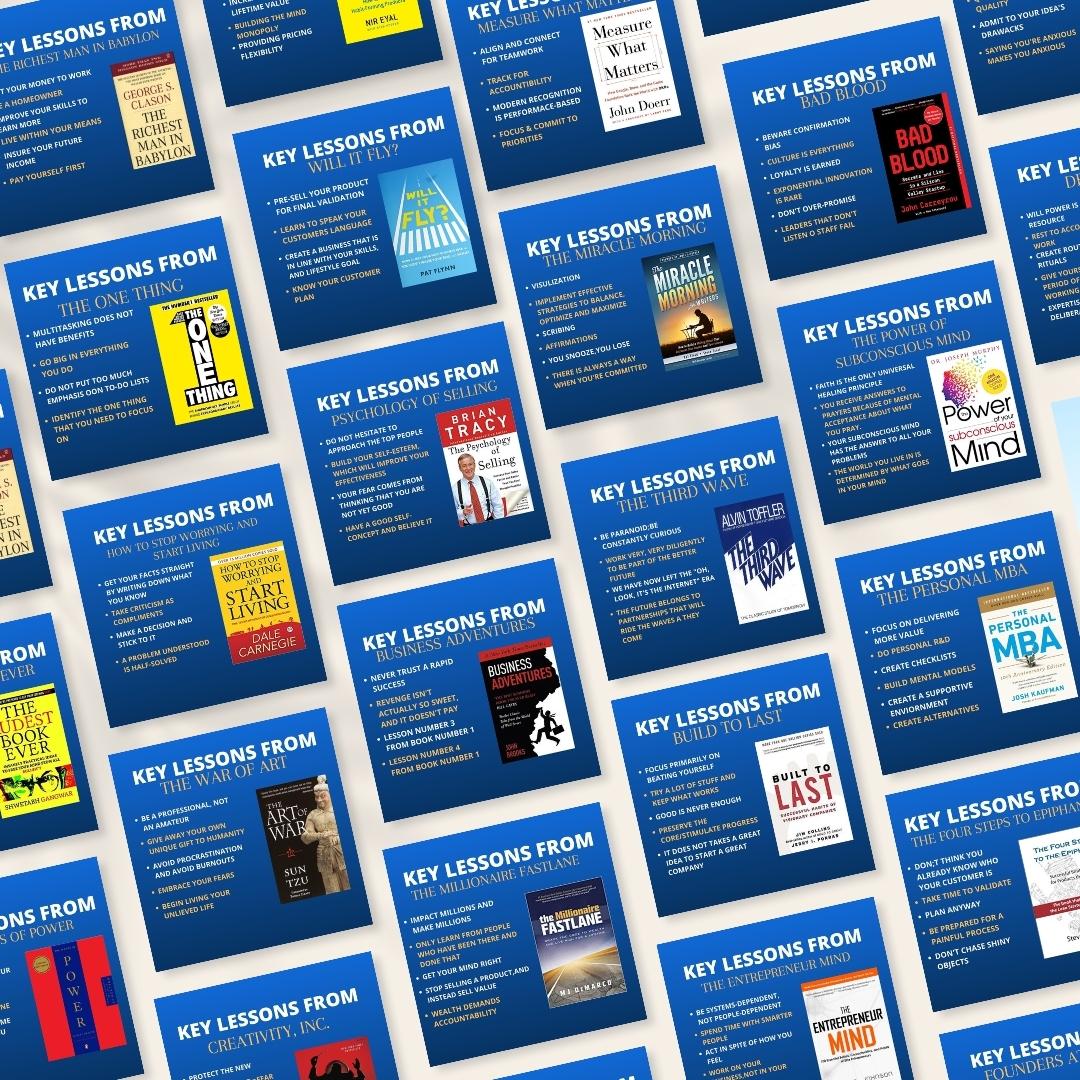 100 Books Key Lessons - Social Media Templates