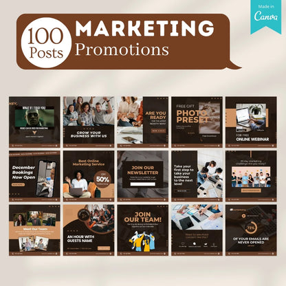 500 Marketing Agency Posts - Social Media Templates