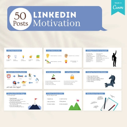 200 LinkedIn Posts - Social Media Templates