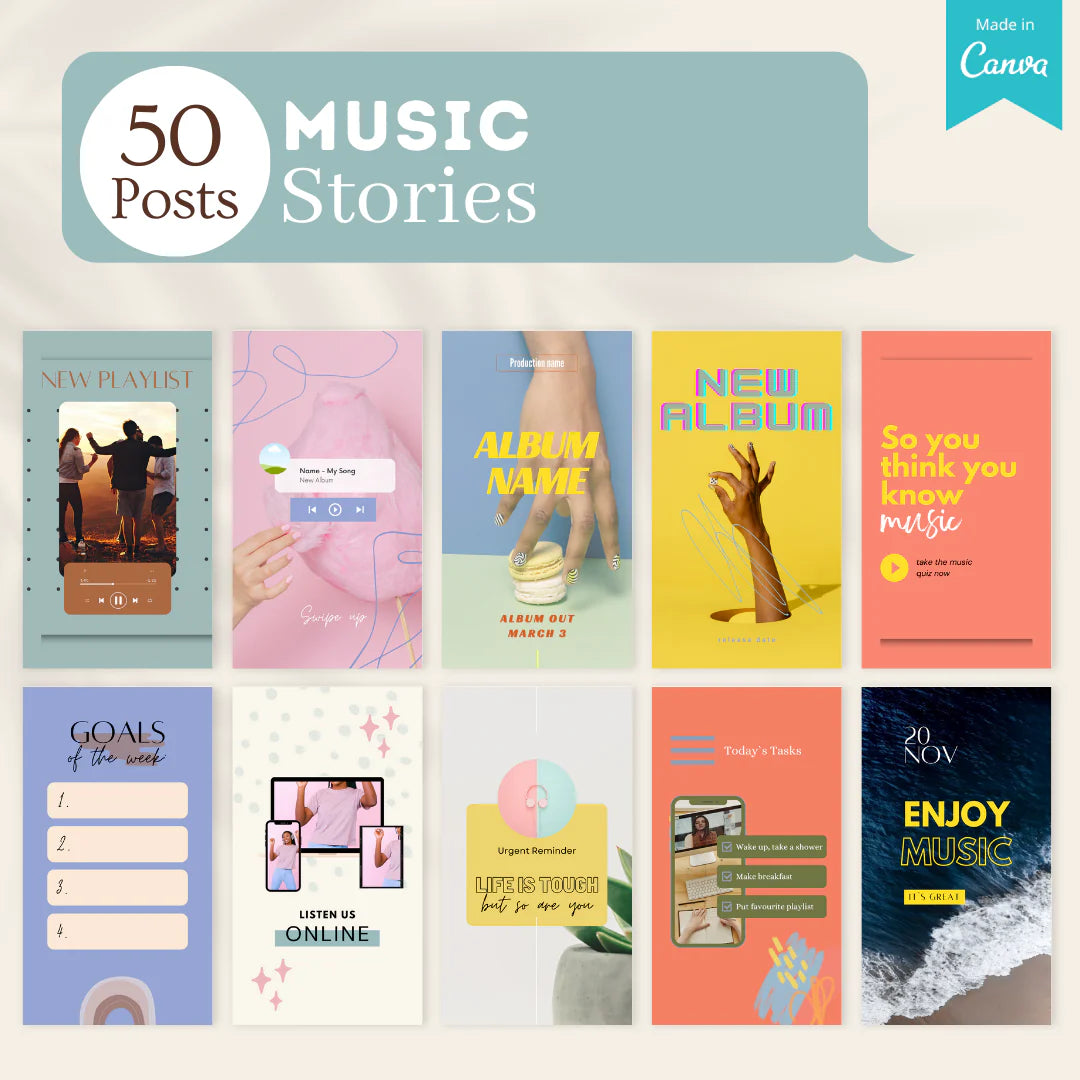 200 Music Posts - Social Media Templates