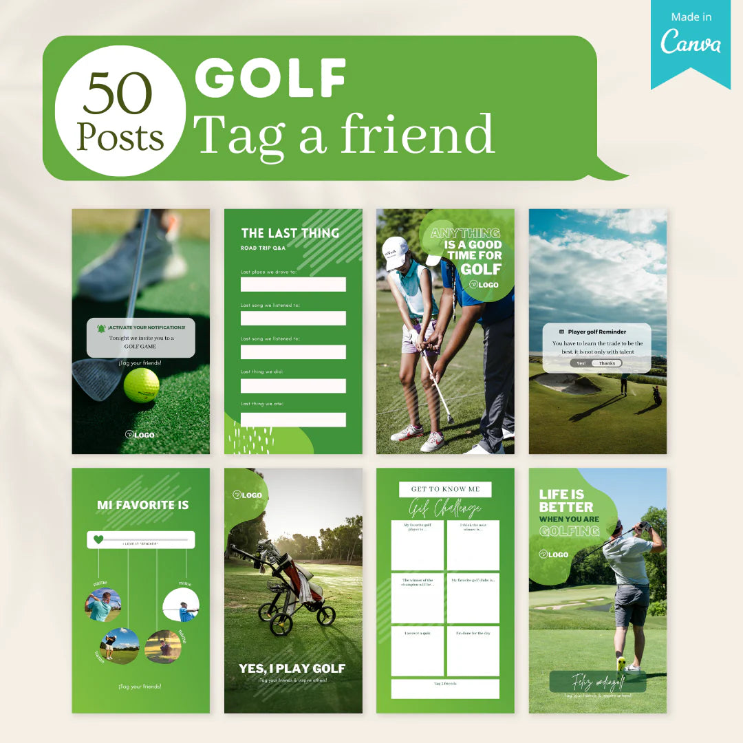 250 Golf Posts - Social Media Templates