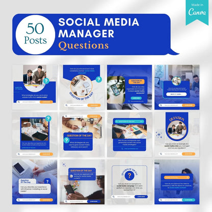 500 Social Media Manager Posts - Canva Templates