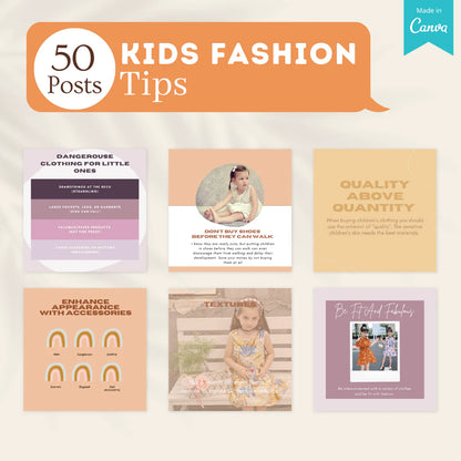 400 Kids Fashion Posts - Social Media Templates