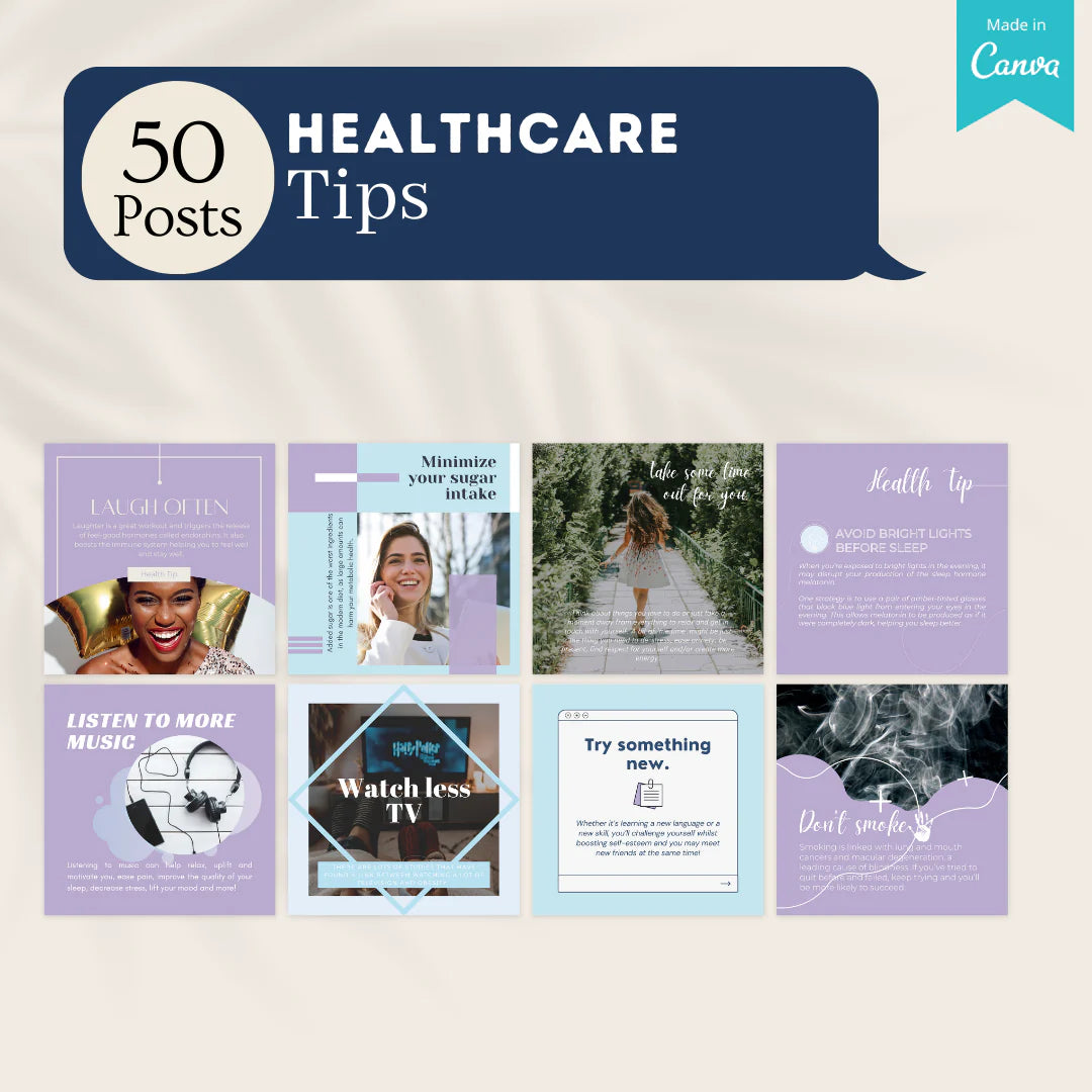 300 Healthcare Posts - Social Media Templates