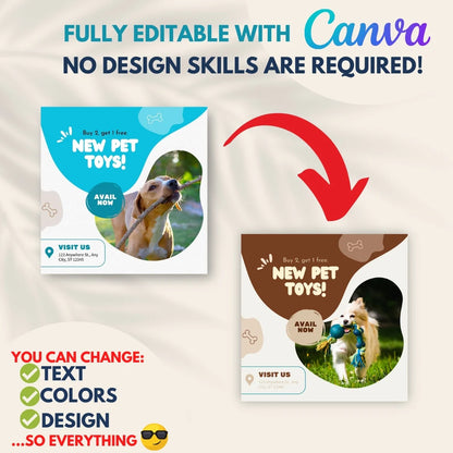 70 Pet Shop Promotion Canva Templates