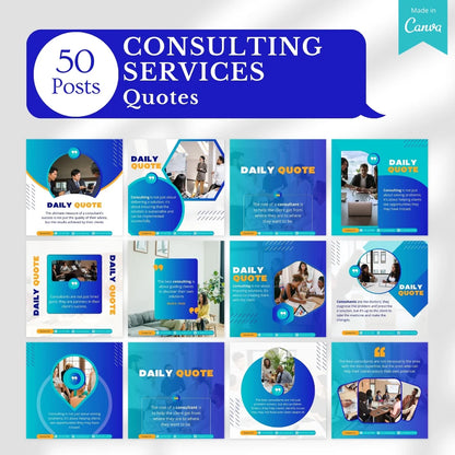 500 Consulting Services Posts - Social Media Templates