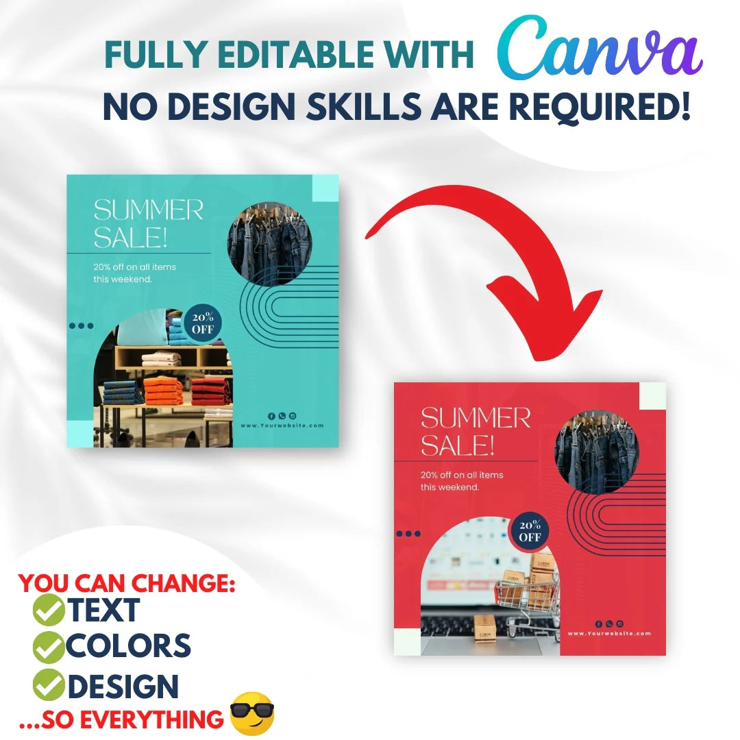 70 Retail Store Promotion Canva Templates