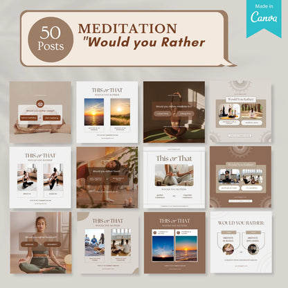 Meditation Bundle - Social Media Templates