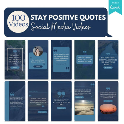 500 Motivation Quotes - Canva Video Templates