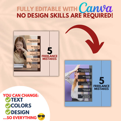 Freelancer Coach - Canva Editable Posts