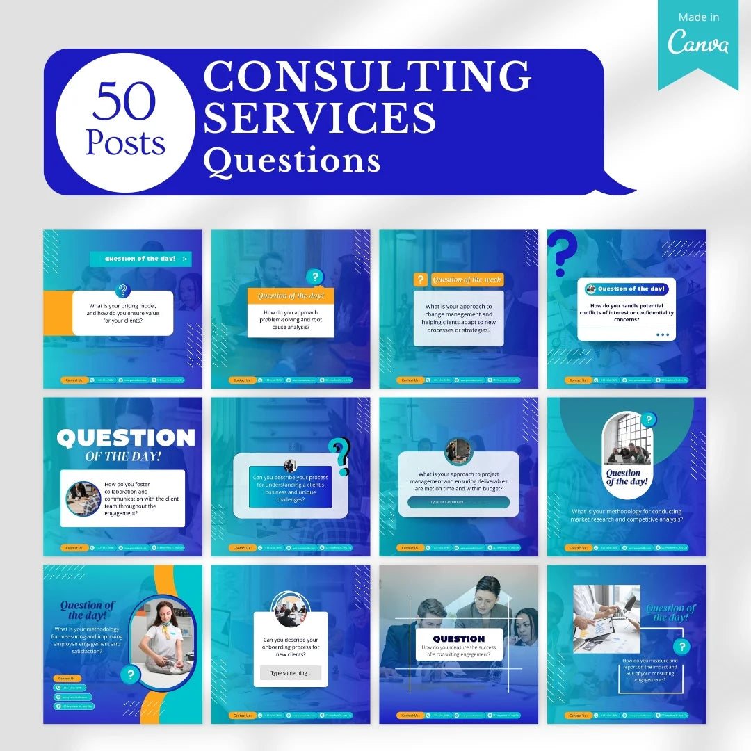 500 Consulting Services Posts - Social Media Templates