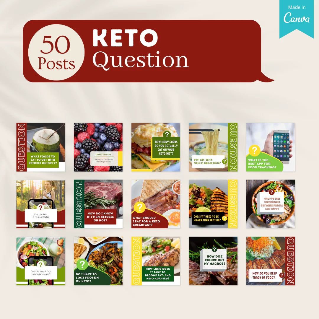 200 Keto Posts - Social Media Templates