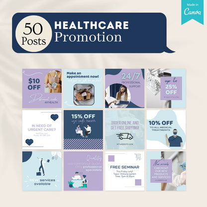 300 Healthcare Posts - Social Media Templates