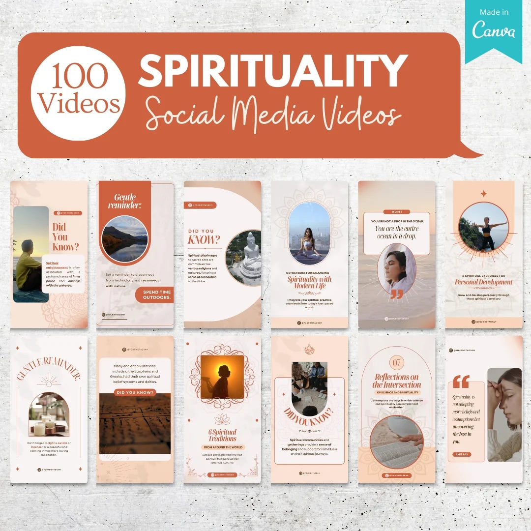 100 Spirituality Video Templates Bundle