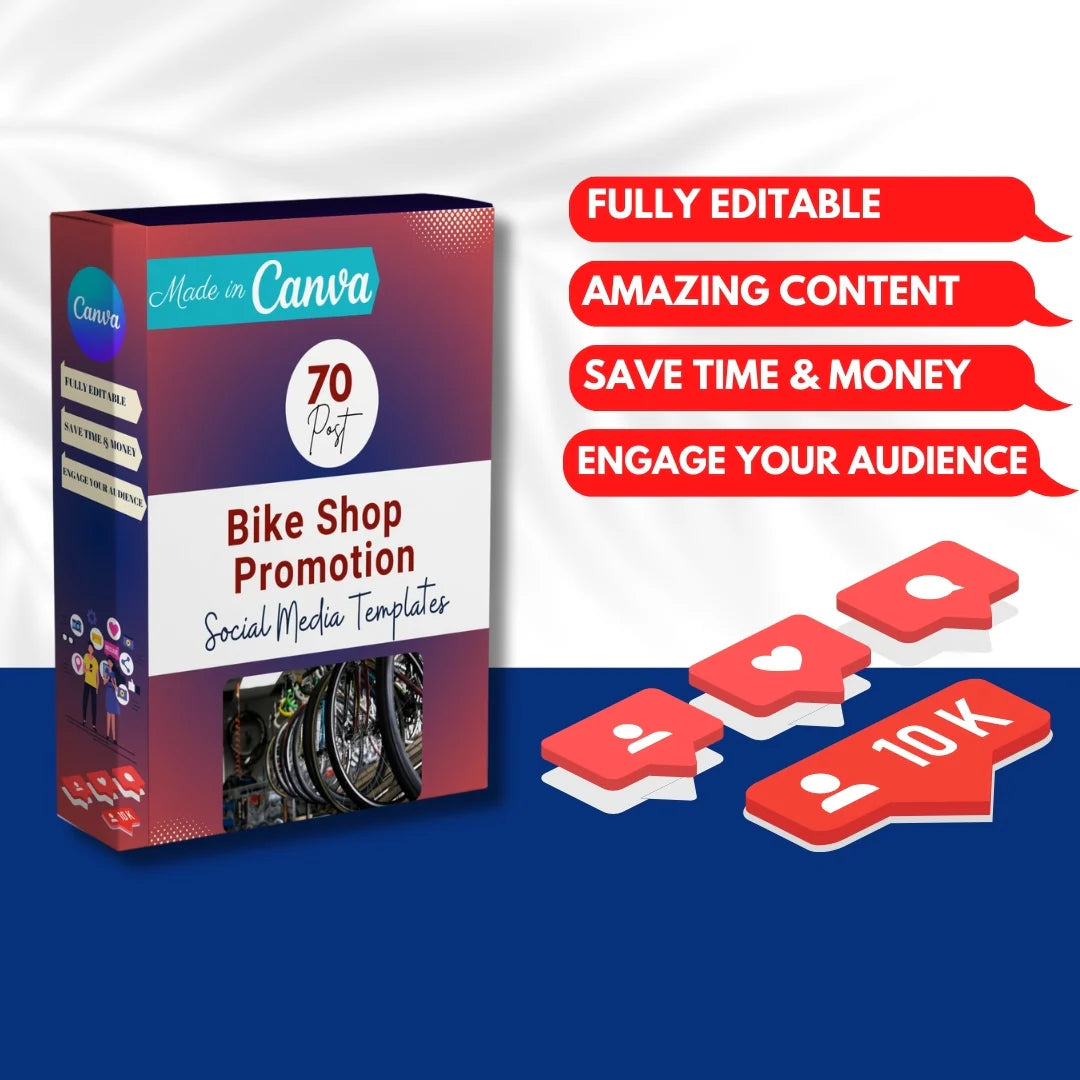 70 Bike Shop Promotion Canva Templates