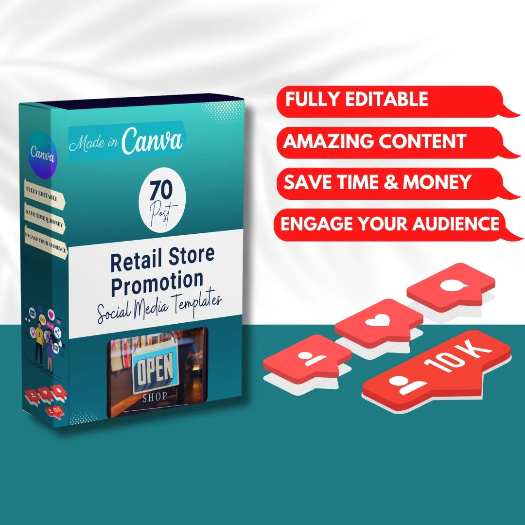 70 Retail Store Promotion Canva Templates