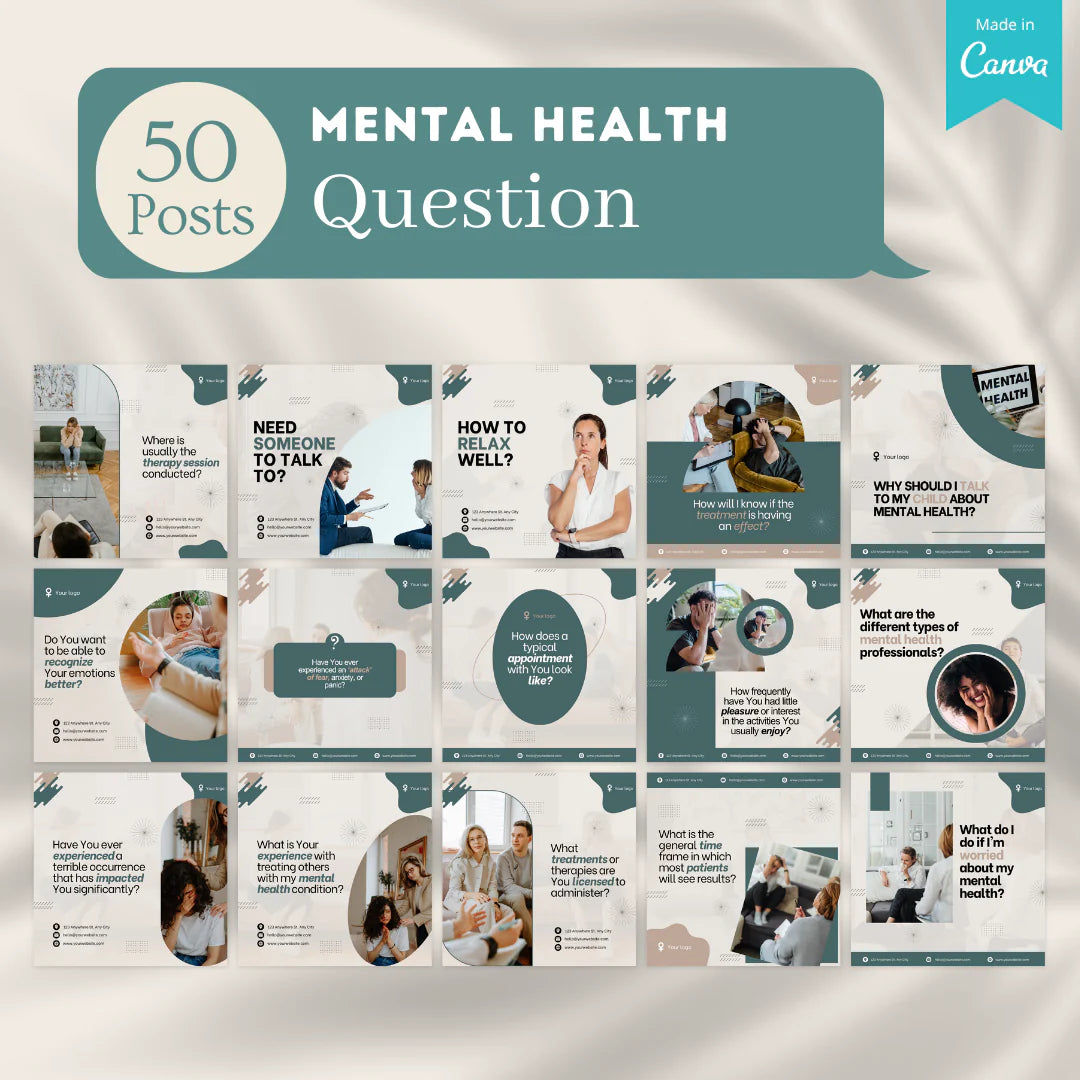 300 Mental Health (Vol.2) - Social Media Templates