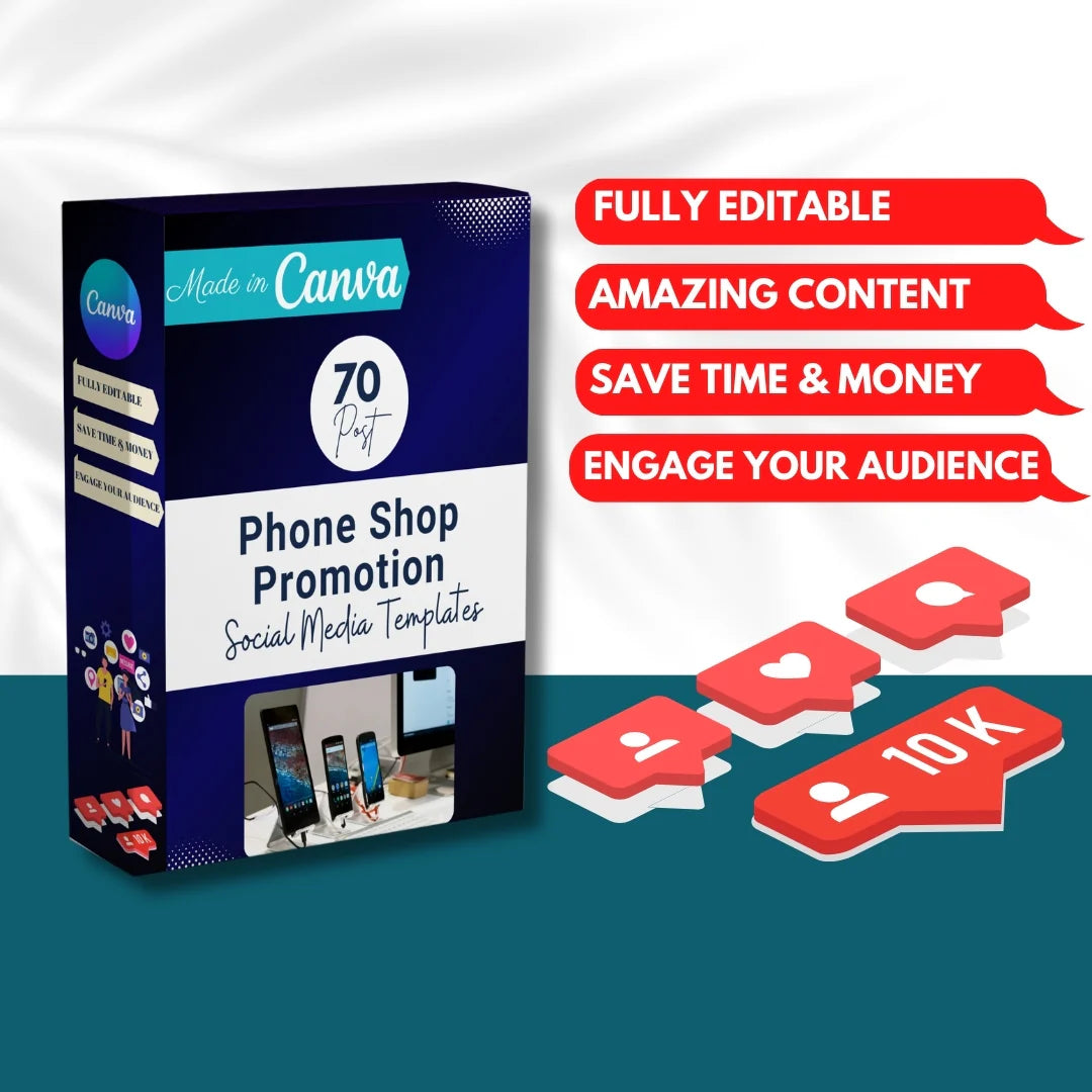 70 Phone Shop Promotion Canva Templates