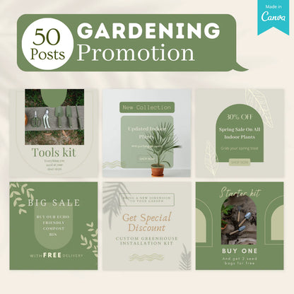 200 Gardening Posts - Social Media Templates