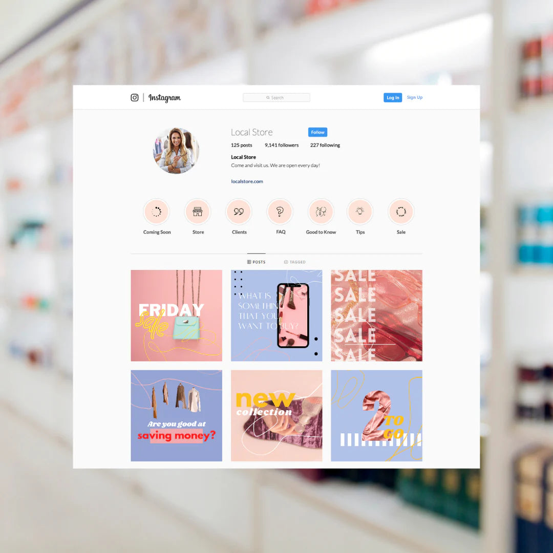 200 Local Store Owner Posts - Social Media Templates