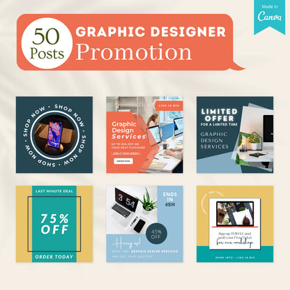 300 Graphic Designer Posts - Social Media Templates