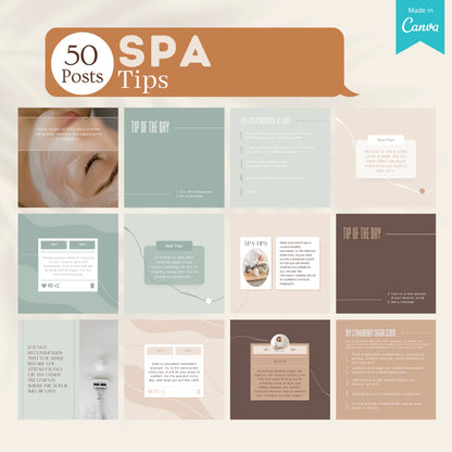 200 Spa Posts - Social Media Templates